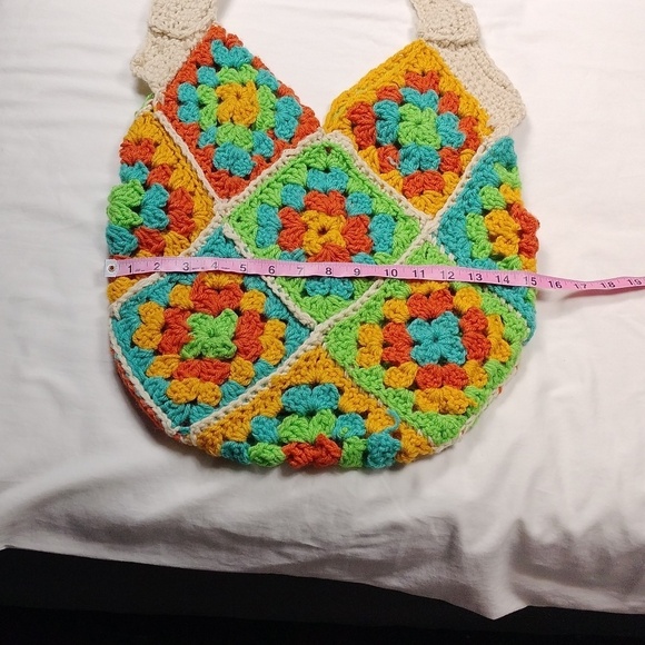Colorful Crochet Patchwork Bag - Picture 7 of 8